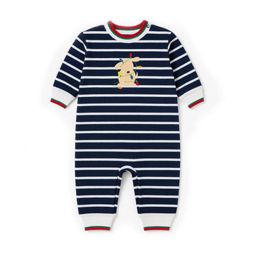 Stripe Knit Longall With Holiday Lights Dog